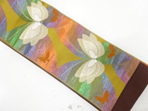 蝶模様織り出し　半幅帯